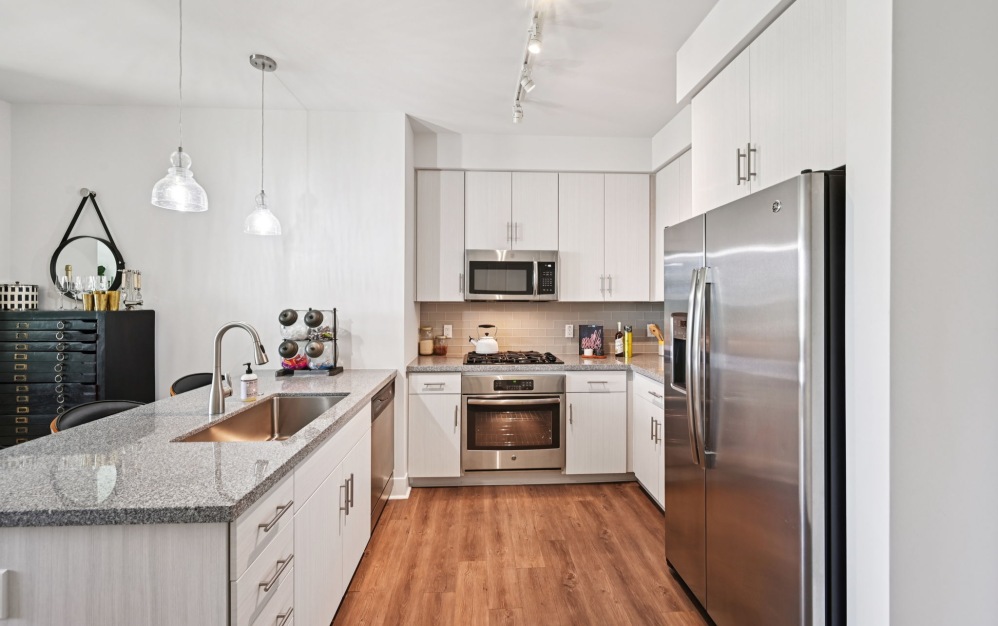 Kusama - 2 bedroom floorplan layout with 2 bathrooms and 985 square feet (Kitchen
, 2D)