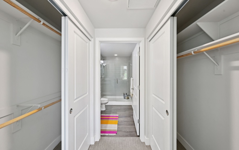 Ample closet space inside apartment homes at Arts District